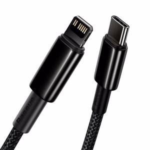 USB-kaapeli Baseus Tungsten PD20W USB-C - Lightning 1,0m musta CATLWJ-01