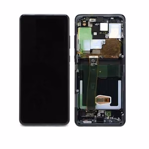 LCD-näyttö Samsung G988 S20 Ultra kosketusnäytöllä ja kehyksellä Cosmic Black alkuperäinen (service pack)