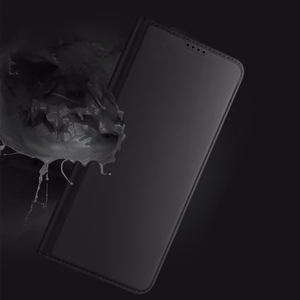 Dux Ducis Skin Pro suojakuori Samsung Galaxy A54 5G:lle läppäsuojus korttilokerolla lompakko jalusta musta
