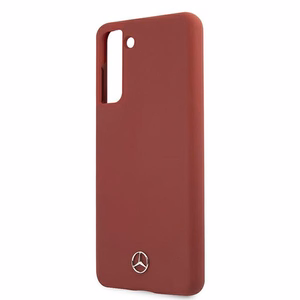 Mercedes Silikoni Line kotelo Samsung Galaxy S21 - punainen