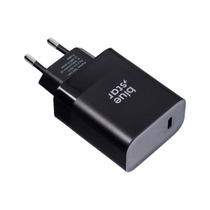 Blue Star USB-C QC4.0 PD 3A 45W seinälaturi USB-C - USB-C -kaapelilla TFB-TC-45WPD, musta