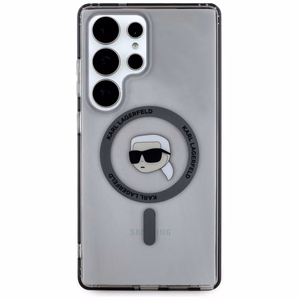 Karl Lagerfeld Suojakuori Samsung S25 Ultralle KLHMS25LHLSKIK (Magneettinen IML Metal K. Heads) Musta