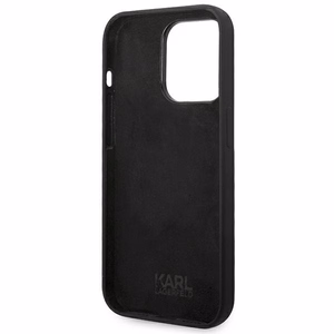 Karl Lagerfeld KLHCP14XSLCTBK iPhone 14 Pro Max 6.7 kovakuori musta / musta Silicone Choupette Body
