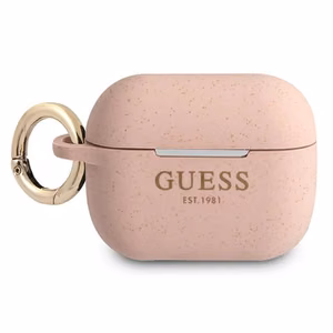 Guess GUAPSGGEP AirPods Pro -suojus vaaleanpunainen/vaaleanpunainen Silikoni glitteri