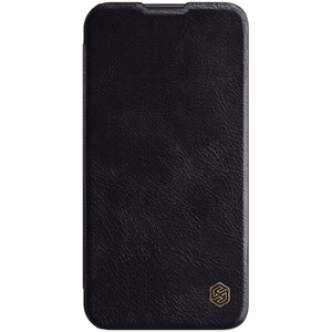 Nillkin Qin Leather Pro Case iPhone 14 Plus Camera Cover Holster Cover Flip Case Black