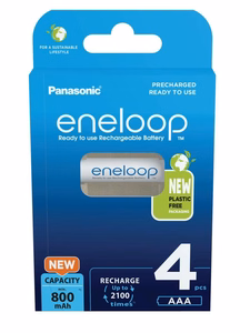 Ladattavat paristot PANASONIC ENELOOP AAA 800 mAh 4 kpl (BK-4MCDE/4CP)