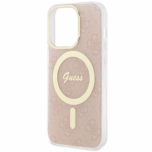 Guess IML 4G MagSafe Suojakuori iPhone 15 Pro:lle - vaaleanpunainen