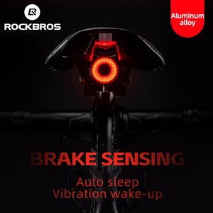 Rockbros Q5 polkupyörän takavalo Intelligent Stop System -järjestelmällä - musta