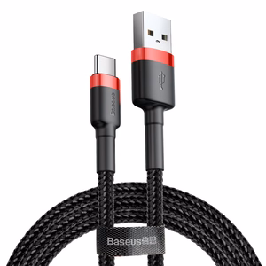 Baseus kaapeli Cafule USB - USB-C 1,0 m 3A punainen-musta