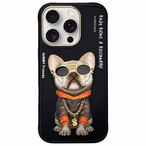 NIMMY Suojakuori GLASSES COOL DOG iPhone 16 Pro Max:lle musta