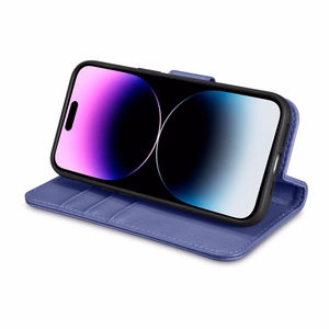 iCarer Lompakko Kotelo 2in1 Cover iPhone 14 Pro Max Nahka Flip Cover Anti-RFID Light Purple (WMI14220728-LP)
