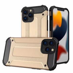 Hybrid Armor Case Kova kestävä suojus iPhone 13 Pro Max kultainen kultainen