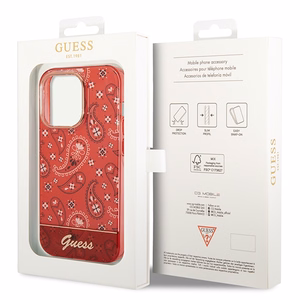 Guess GUHCP14LHGBNHR iPhone 14 Pro 6.1" punainen/punainen kovakotelo Bandana Paisley (Paisley)