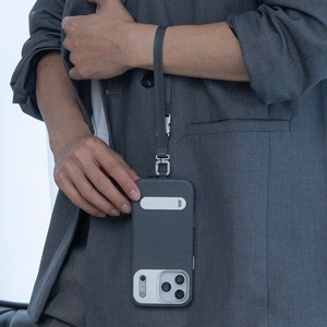 Moshi Kameleon MagSafe suojakuori iPhone 17 Pro Max -laitteelle, jalustatoiminnolla, Midnight Gray -värinen