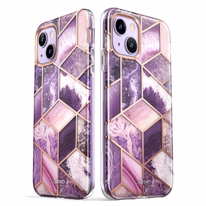 Supcase Cosmo Suojakuori iPhone 14 Pluslle - vaaleanpunainen marmori