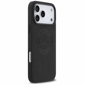 Mercedes Nahkainen Vintage Logo MagSafe Suojakuori iPhone 17 Pro Max:lle - musta