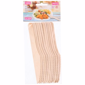 Cuisine Elegance disposable wooden knives, 12 pcs.