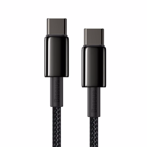 Baseus Tungsten PD USB-C - USB-C kaapeli 1 m 100W (musta)