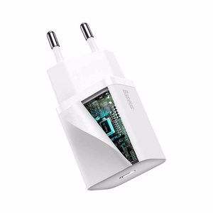 Laturi Baseus Super Si 20W USB-C valkoinen CCSUP-B02