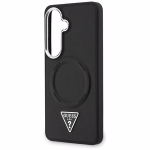 Guess Suojakuori Embossed Ring Triangle Logo MagSafe Samsung Galaxy S26:lle musta
