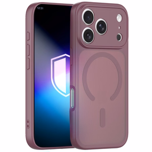Viininpunainen 3mk Misty MagCase Deep Cherry -suojakuori iPhone 17 Pro / 18 Pro -puhelimille