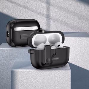 Tech-Protect Slim Hook Case with Carabiner for Apple AirPods Pro 1 / 2 - Black