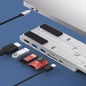 Kannettavan tietokoneen teline CHOETECH USB Type-C 7-porttisella hubilla