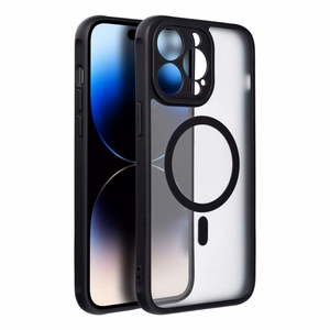 Suojakuori iPhone 14 PRO MAX:lle Full Matte Mag Cover yhteensopiva MagSafe musta