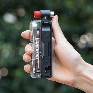 Rockbros Multitool pyörätyökalusarja CO2-pumpulla ja räikkäavaimella, musta