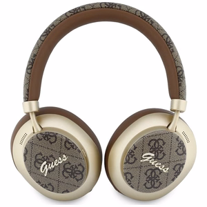 Wireless headphones Guess ENC 4G Gold Script Metal brown