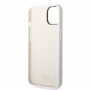 Karl Lagerfeld Silicone Choupette suojakuori iPhone 14 Plus:lle - valkoinen