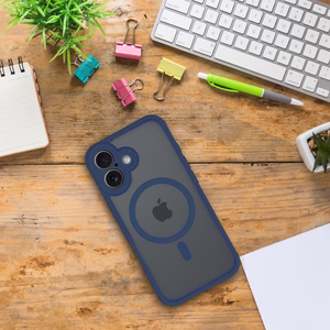 Suojakuori Samsung A37:lle Full Matte Mag Cover MagSafe-yhteensopiva laivastonsininen