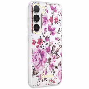 Guess GUHCS23MHCFWST S23+ S916 valkoinen/valkoinen kovakuori Flower Collection