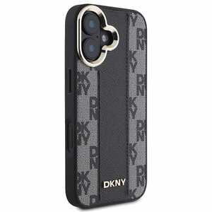 DKNY Checkered Pattern Magsafe iPhone 16 Plus:lle Suojakuori - Musta