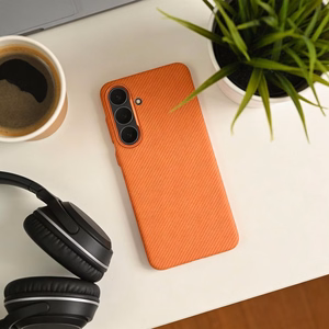 Case for Samsung A36 K-Look compatible with MagSafe orange