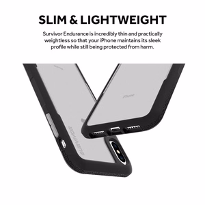 Griffin Survivor Endurance case for iPhone XS Max, clear and grey