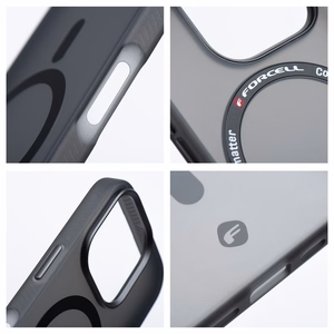 Suojakuori Samsung S25 PLUS:lle Forcell F-Protect Levels Dual Layer 4D MagSafe-yhteensopiva Military Drop-Test smoky black
