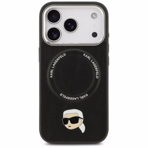 KARL LAGERFELD suojakuori IPHONE 17 Pro:lle MagSafe-yhteensopiva KLHMP17LPSMLRKLK (PU Karl Pin) musta
