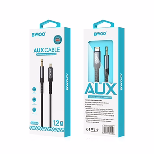 BWOO Cable AUX 3.5mm - Lightning BO-AUX068 black