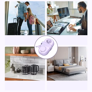 Orico AP3 20W GaN 5in1 jatkojohto 2x AC + 2x USB-A + 1x USB-C - violetti