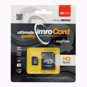 Imro muistikortti 16GB microSDHC cl. 6 + sovitin
