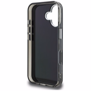 Karl Lagerfeld IML Aquarelle Karl & Choupette & Logo iPhone 16 Case - Black