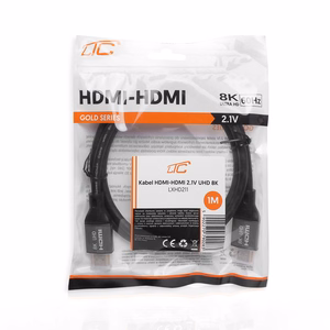 HDMI-HDMI Kaapeli v2.1 8K 1m Musta