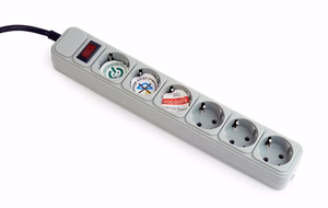 PROTECTOR POWER SURGE 1.8M/6OUTL SPG6-B-6C GEMBIRD