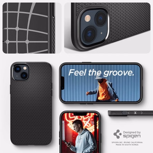 Spigen Liquid Air kotelo iPhone 14 Plus - mattamusta