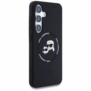 Karl Lagerfeld Suojakuori Samsung S25 Pluslle KLHMS25MSKCHTCK (Magneettinen Silikoninen Double Heads) Musta