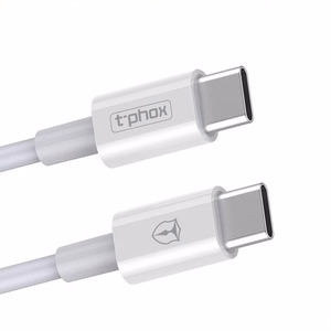 T-PHOX KAAPELI GLARY LITE -SARJA 3W 1M USB-C/USB-C VALKOINEN
