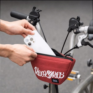 Rockbros G011 Flash Journey puolisuunnikkaan muotoinen polkupyörän ohjaustangon laukku 0.7 l - punainen