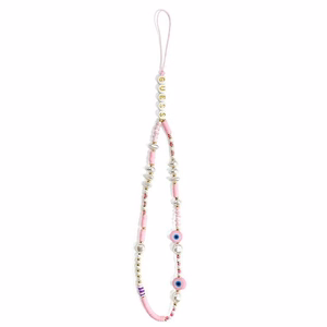 Guess Beads Shell GUSTSHPP helmikoristeinen puhelimen rannehihna, vaaleanpunainen