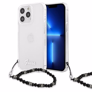 Guess GUHCP13XKPSBK iPhone 13 Pro Max 6.7" läpinäkyvä kovakotelo Musta Pearl